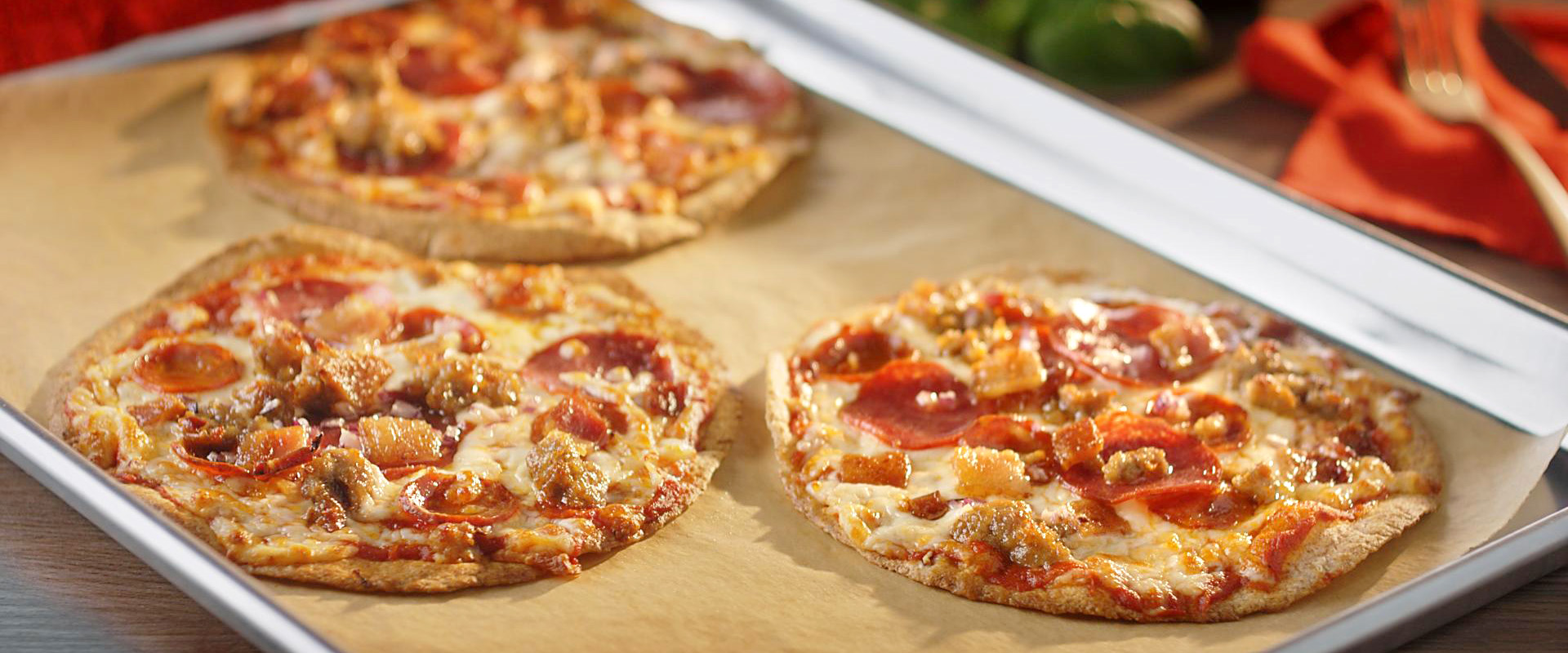 Baked Meat Lover's Personal Tortilla Pizzas Dempster's